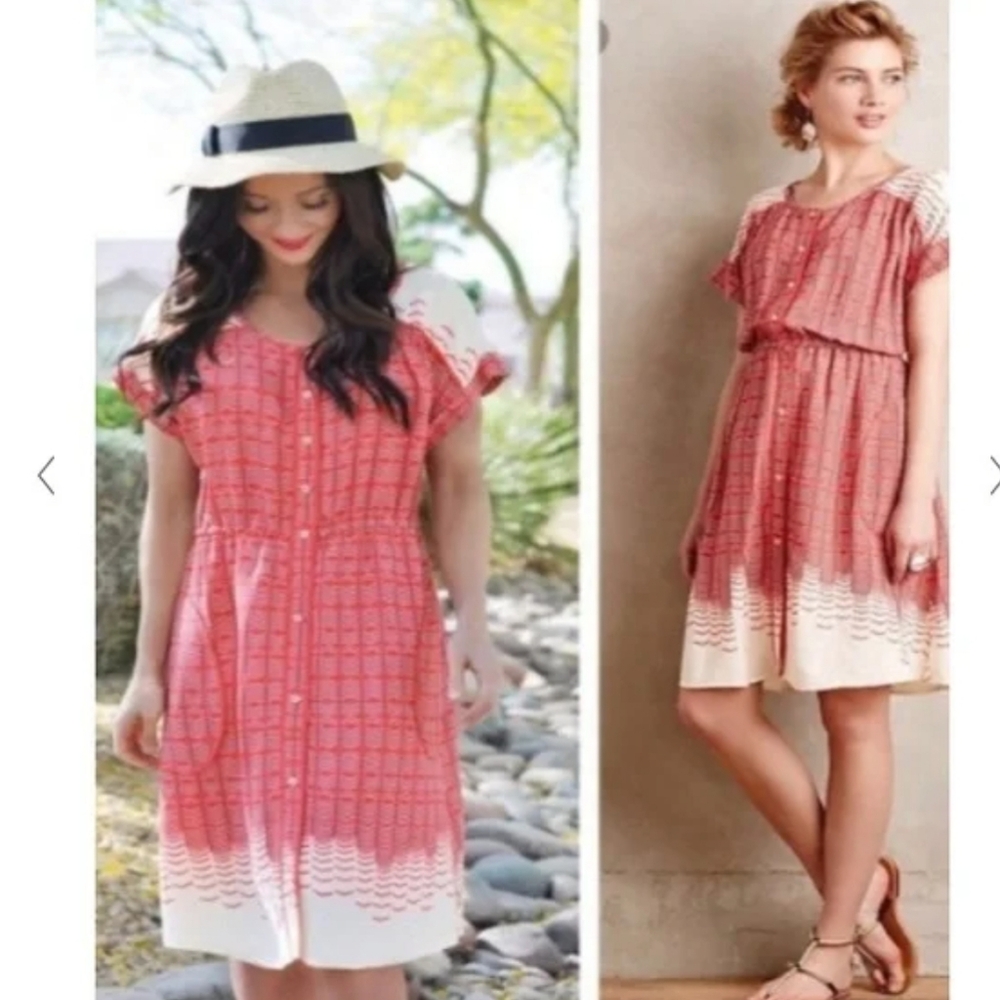 Anthropology Maeve Verona Shirtdress with Pockets